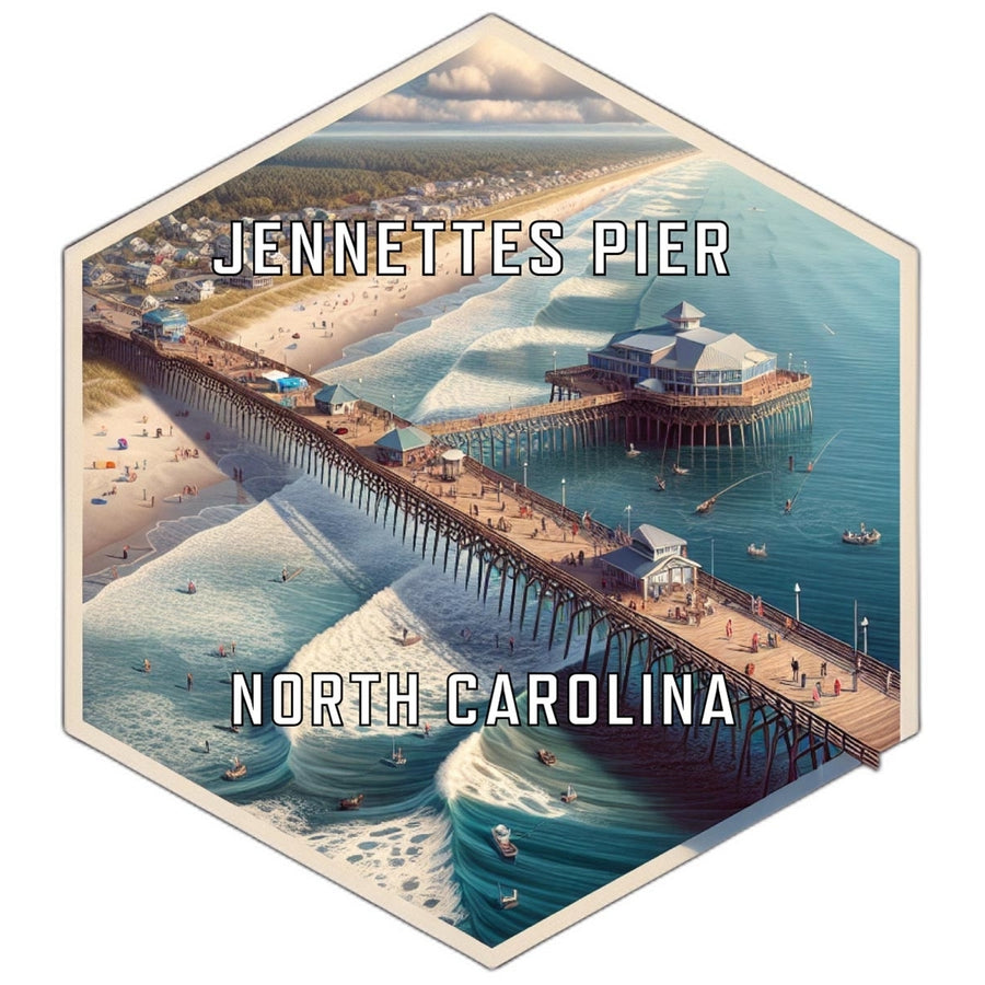 Jennette S Pier North Carolina Travel Destination Souvenir Vinyl Decal Sticker Image 1