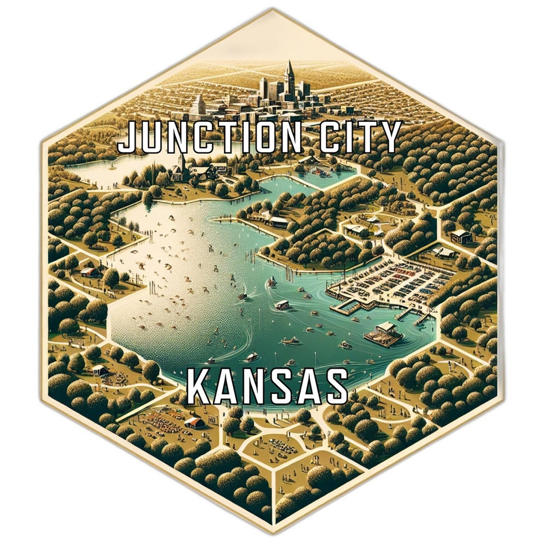 Junction City Kansas Travel Destination Souvenir Vinyl Decal Sticker Image 1