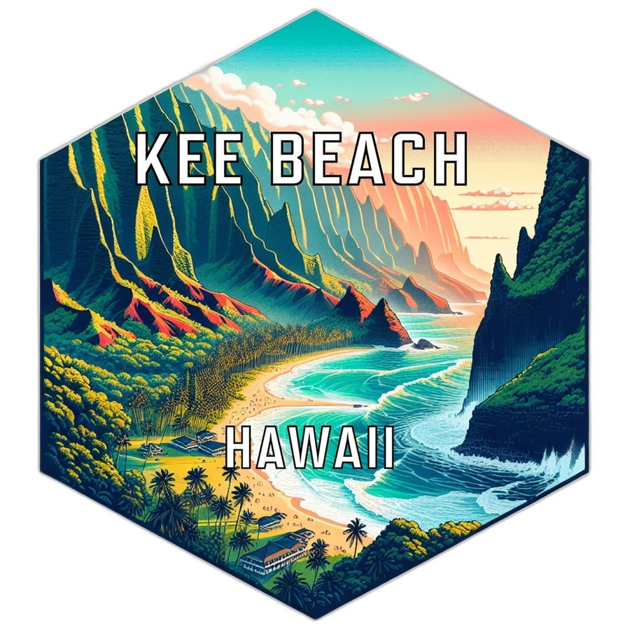 Ke E Beach Hawaii Travel Destination Souvenir Vinyl Decal Sticker Image 1