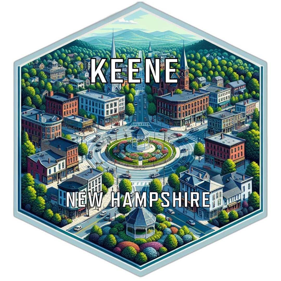 Keene Hampshire Travel Destination Souvenir Vinyl Decal Sticker Image 1