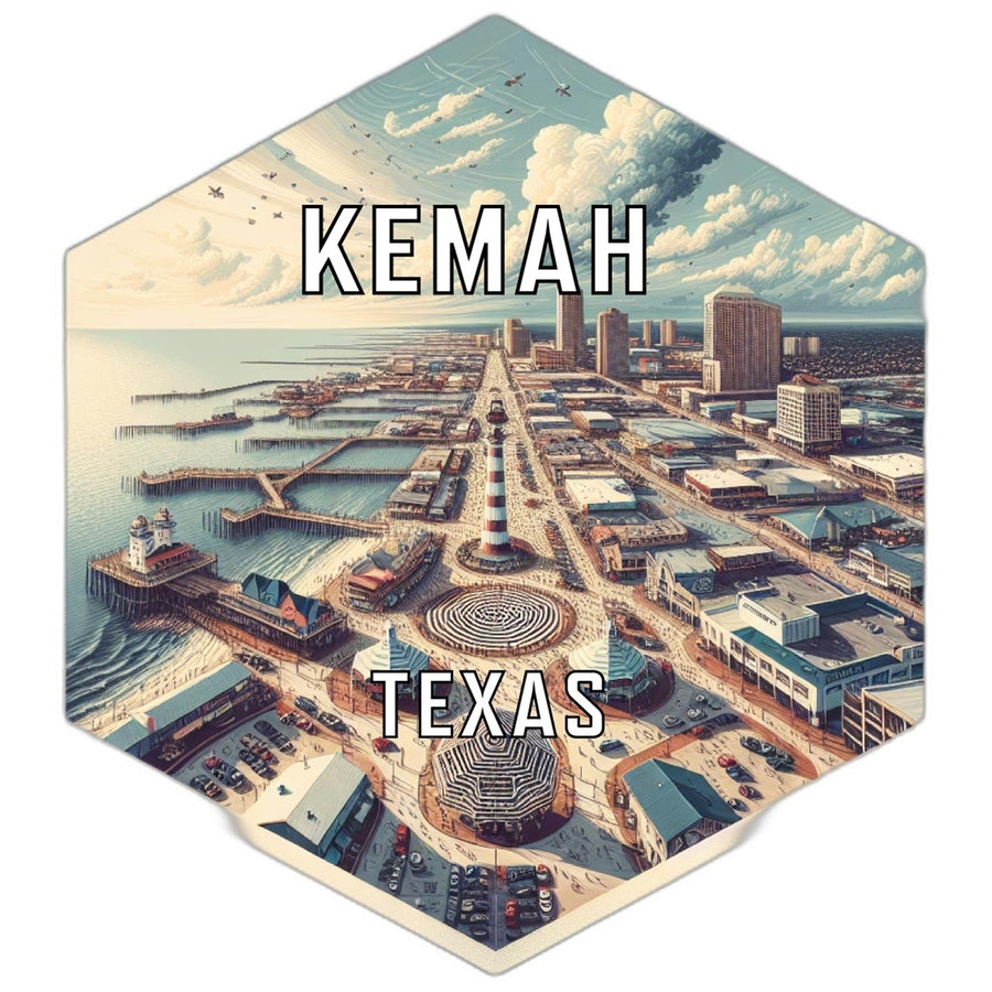 Kemah Texas Travel Destination Souvenir Vinyl Decal Sticker Image 1