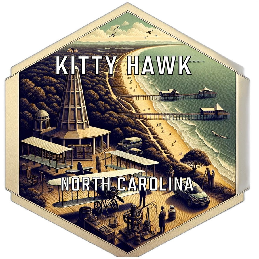 Kitty Hawk North Carolina Travel Destination Souvenir Vinyl Decal Sticker Image 1