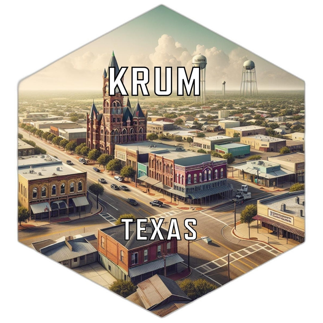 Krum Texas Travel Destination Souvenir Vinyl Decal Sticker Image 1