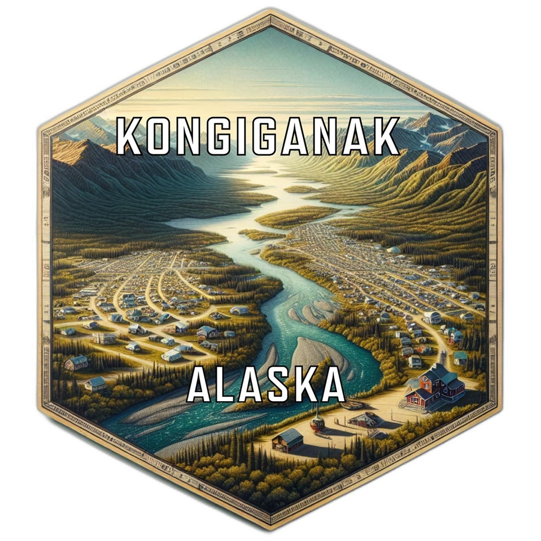 Kongiganak Alaska Travel Destination Souvenir Vinyl Decal Sticker Image 1