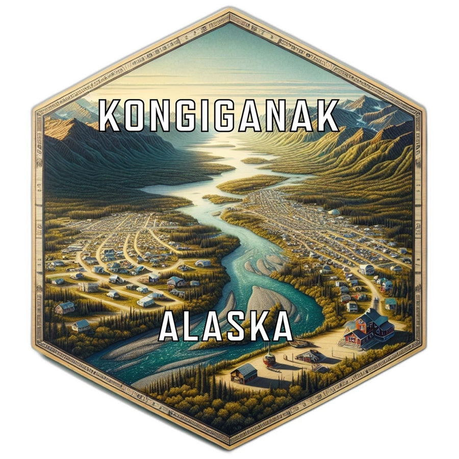 Kongiganak Alaska Travel Destination Souvenir Vinyl Decal Sticker Image 1