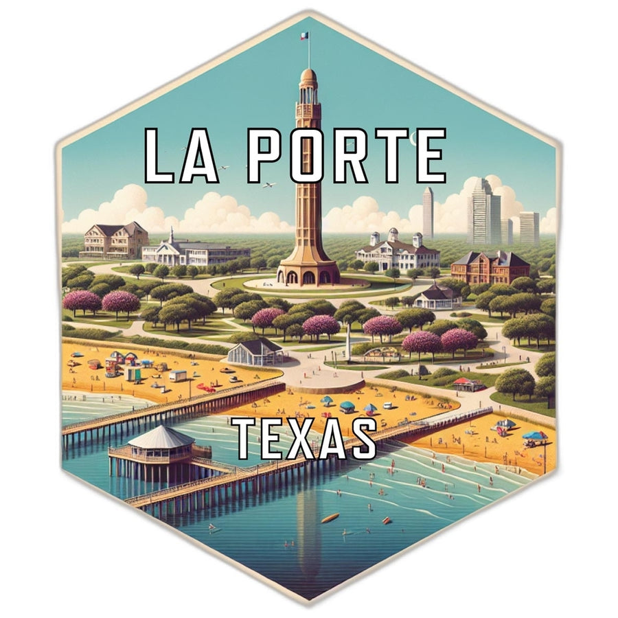 La Porte Texas Travel Destination Souvenir Vinyl Decal Sticker Image 1