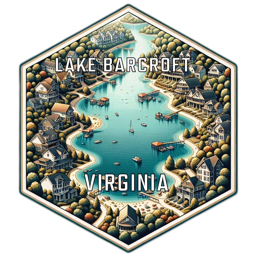 Lake Barcroft Virginia Travel Destination Souvenir Vinyl Decal Sticker Image 1