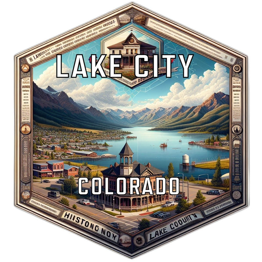 Lake City Colorado Travel Destination Souvenir Vinyl Decal Sticker Image 1