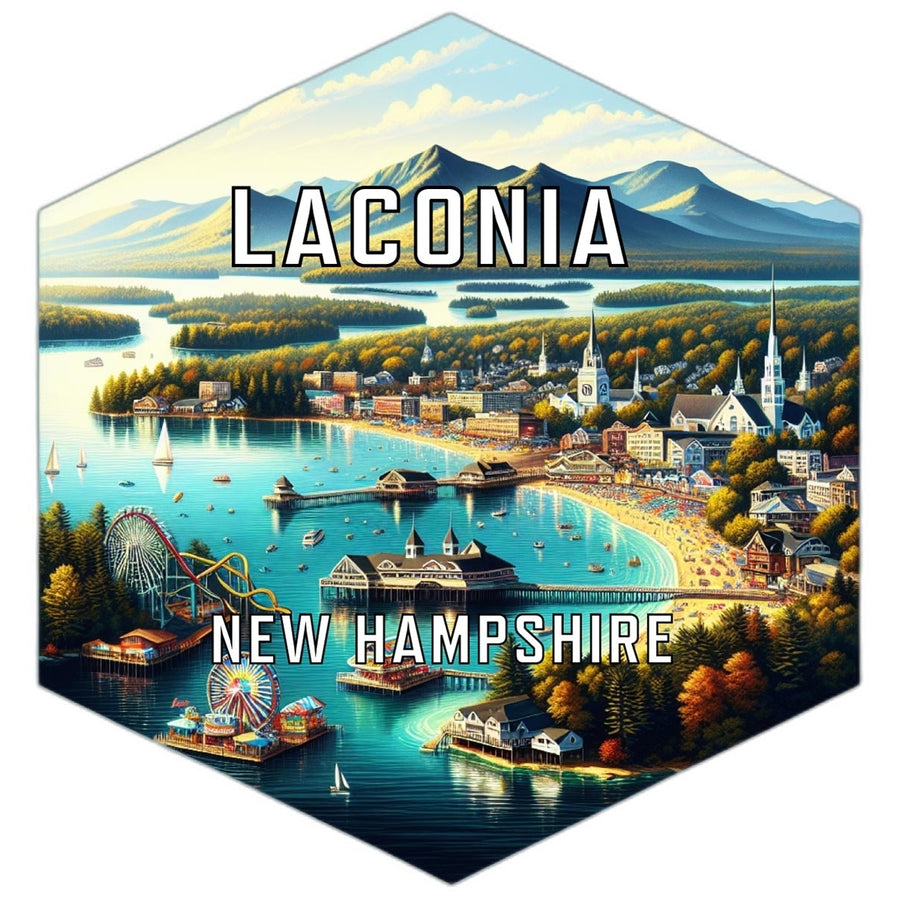 Laconia Hampshire Travel Destination Souvenir Vinyl Decal Sticker Image 1