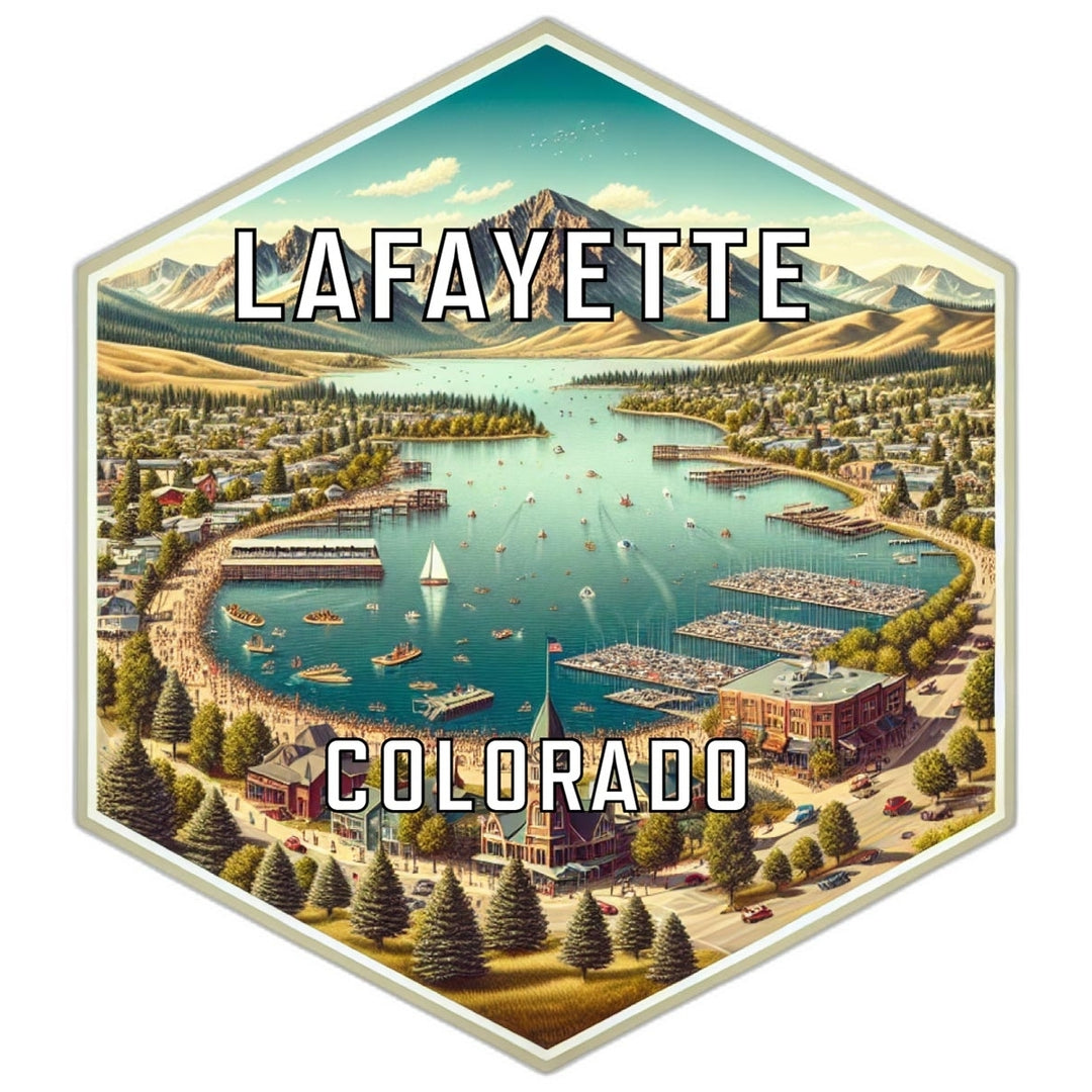 Lafayette Colorado Travel Destination Souvenir Vinyl Decal Sticker Image 1