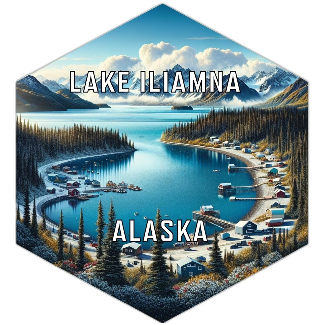 Lake Iliamna Alaska Travel Destination Souvenir Vinyl Decal Sticker Image 1