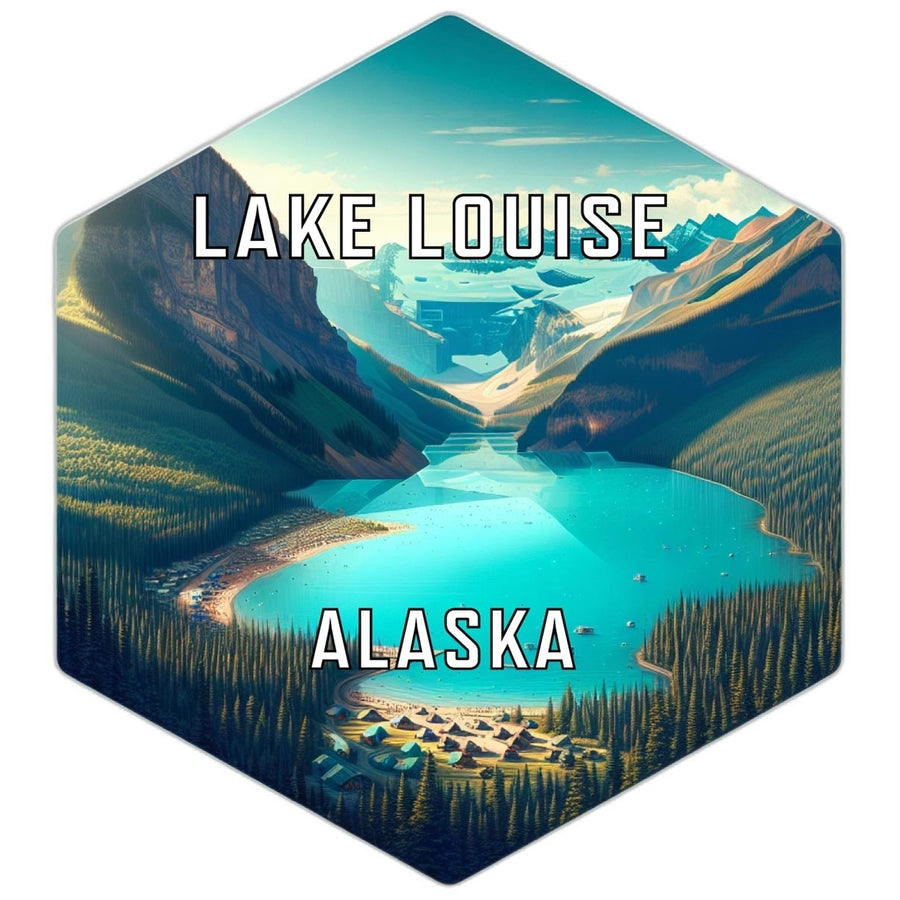 Lake Louise Alaska Travel Destination Souvenir Vinyl Decal Sticker Image 1