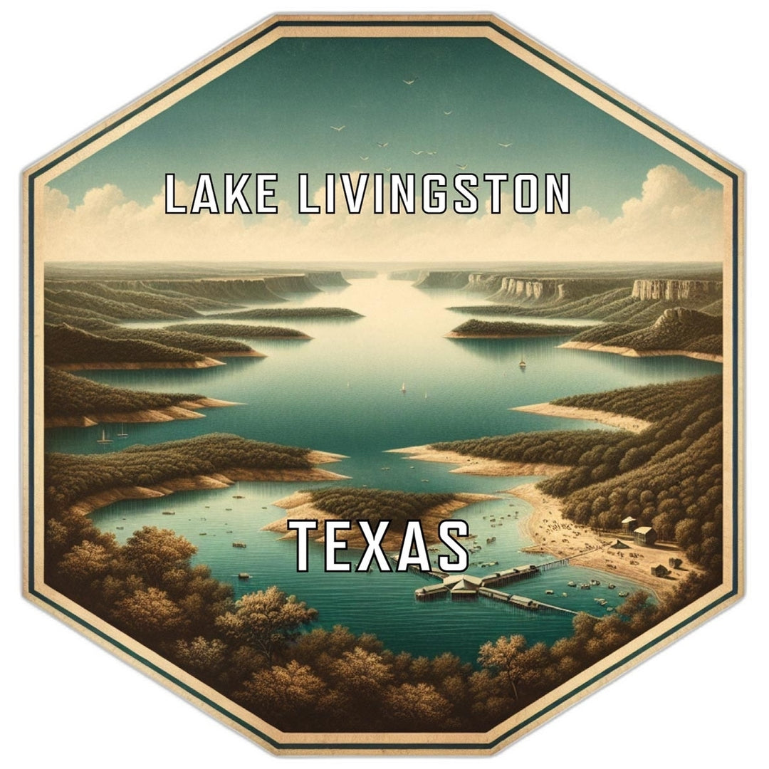 Lake Livingston Texas Travel Destination Souvenir Vinyl Decal Sticker Image 1