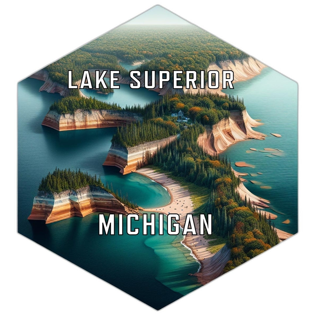 Lake Superior Michigan Travel Destination Souvenir Vinyl Decal Sticker Image 1