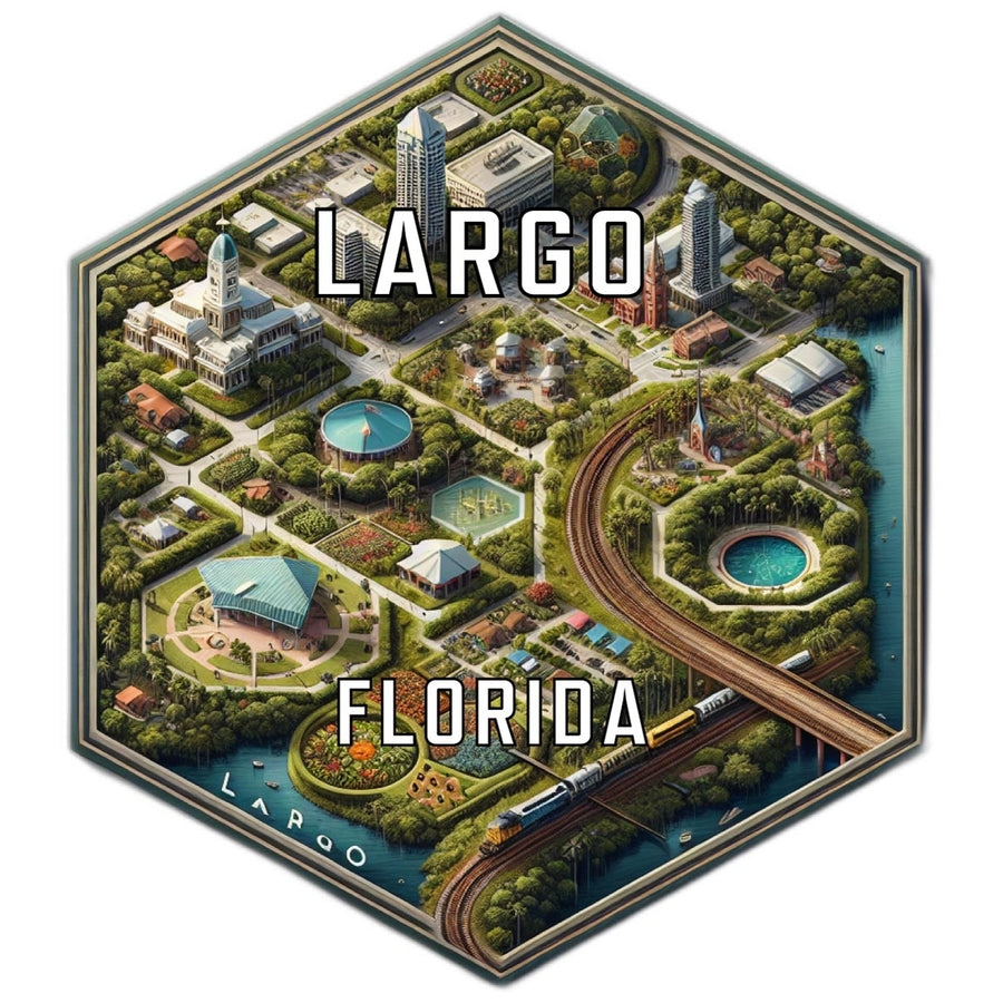 Largo Florida Travel Destination Souvenir Vinyl Decal Sticker Image 1