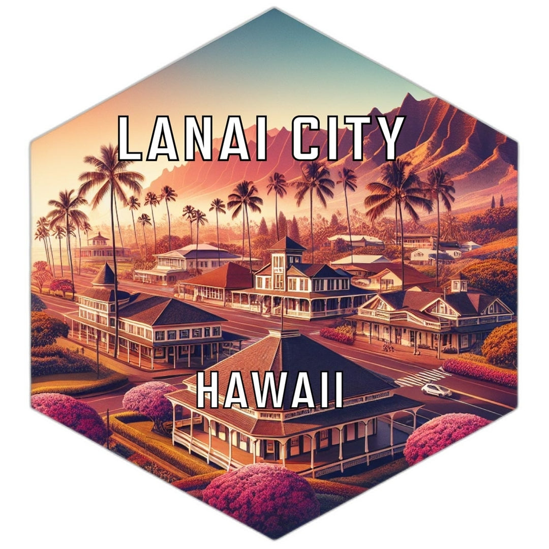 Lanai City Hawaii Travel Destination Souvenir Vinyl Decal Sticker Image 1