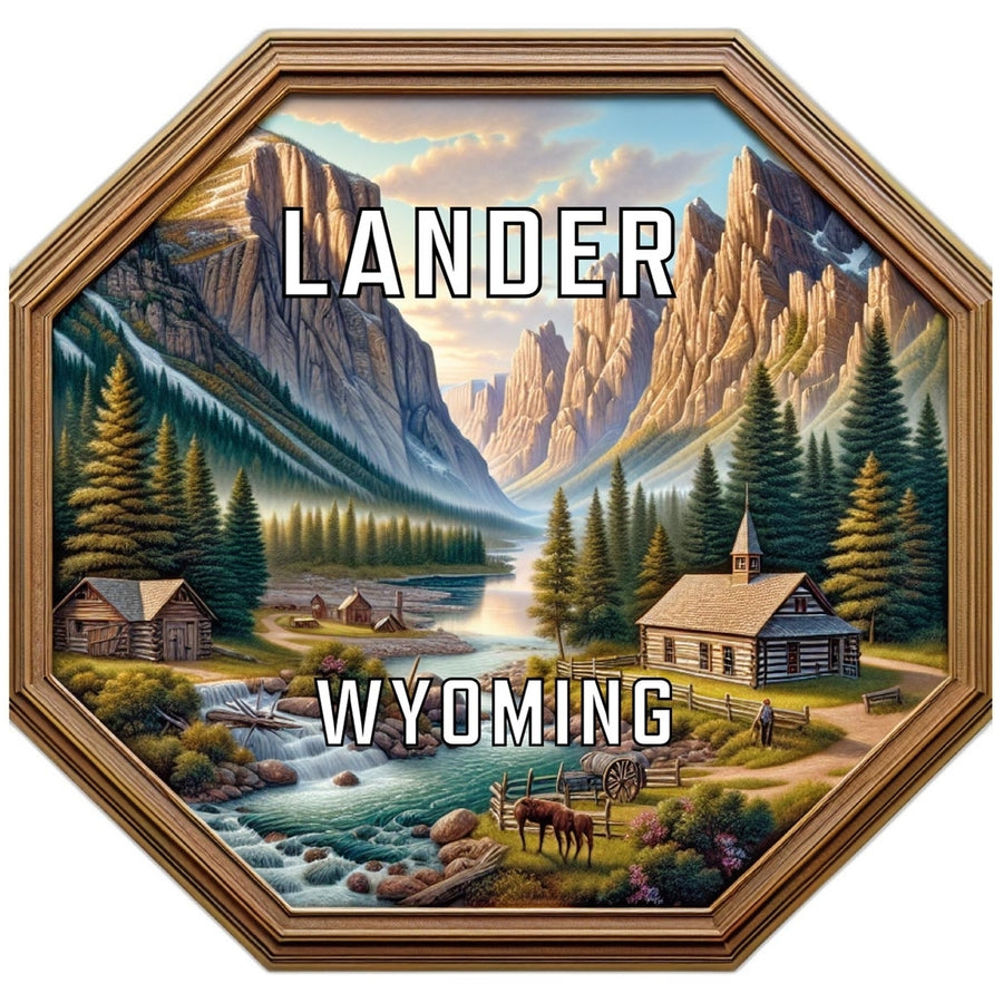 Lander Wyoming Travel Destination Souvenir Vinyl Decal Sticker Image 1