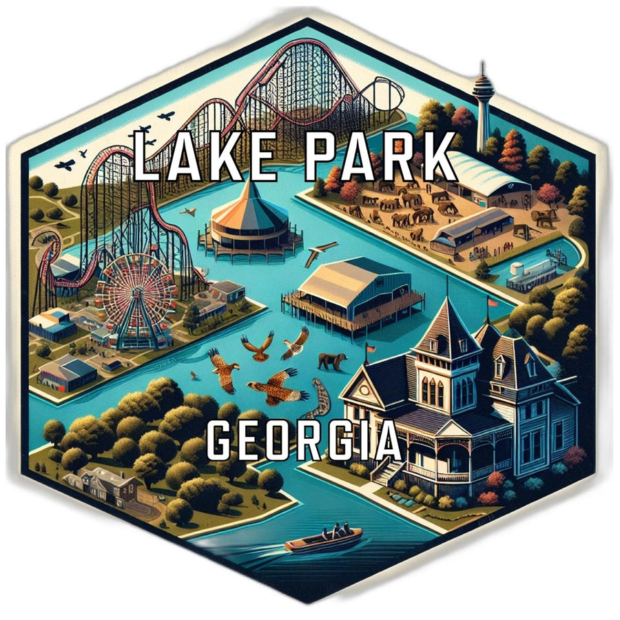 Lake Park Georgia Travel Destination Souvenir Vinyl Decal Sticker Image 1