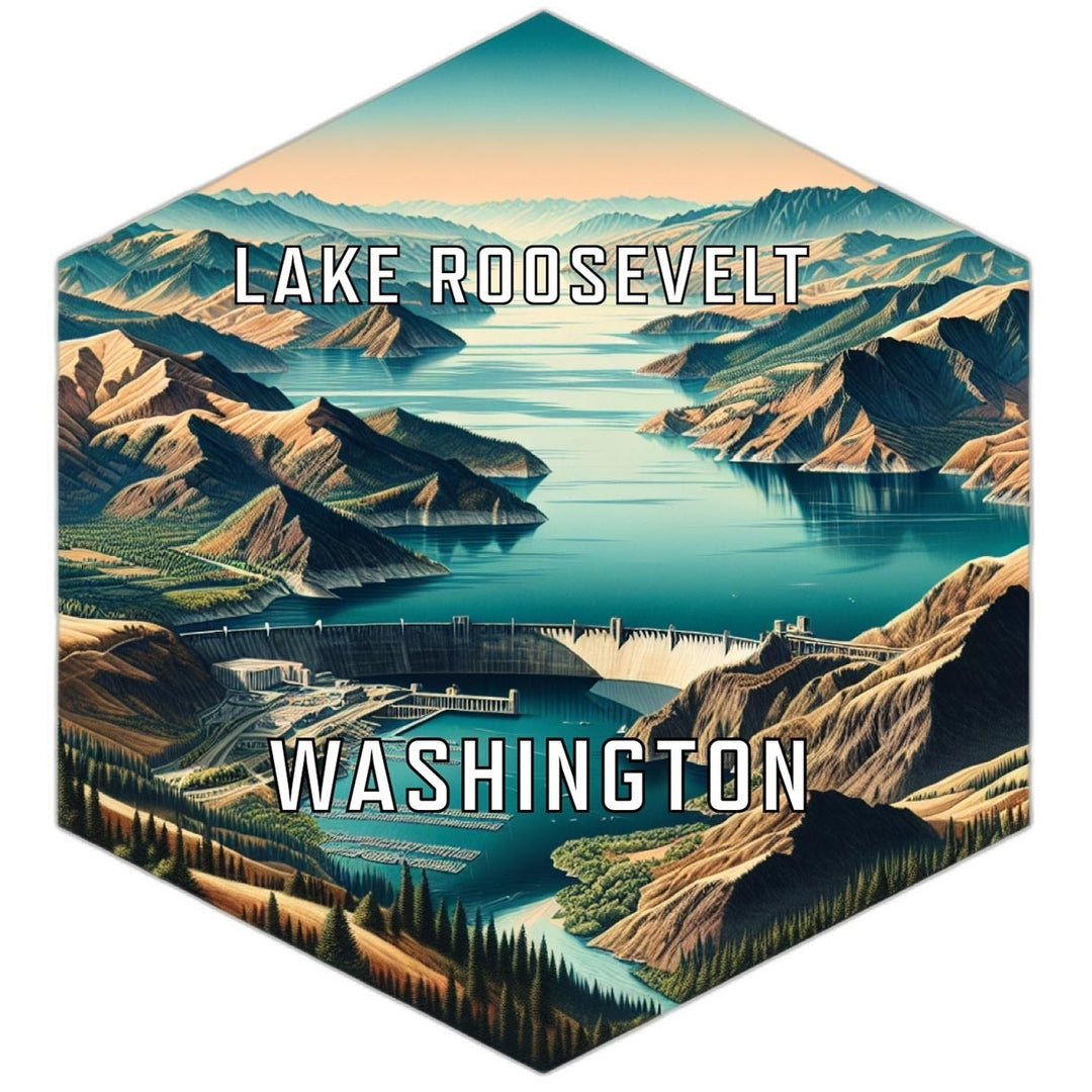 Lake Roosevelt Washington Travel Destination Souvenir Vinyl Decal Sticker Image 1