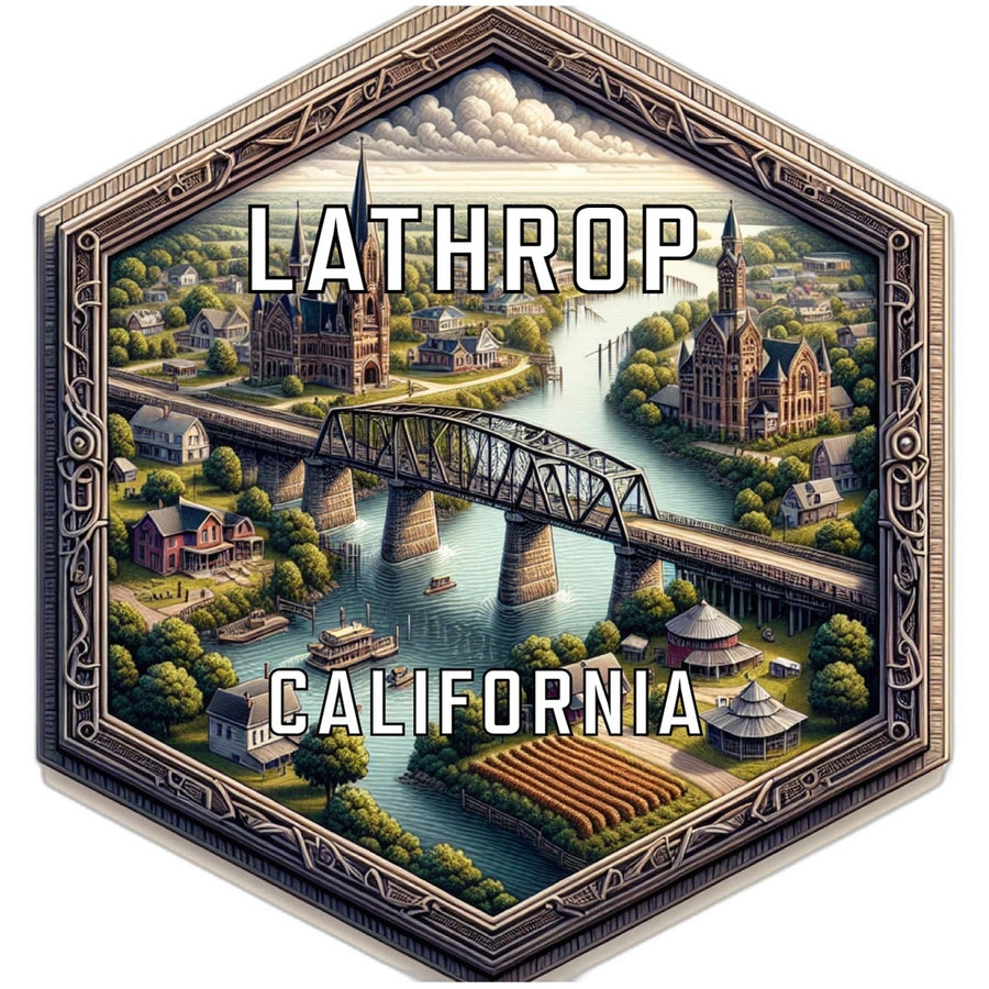 Lathrop California Travel Destination Souvenir Vinyl Decal Sticker Image 1