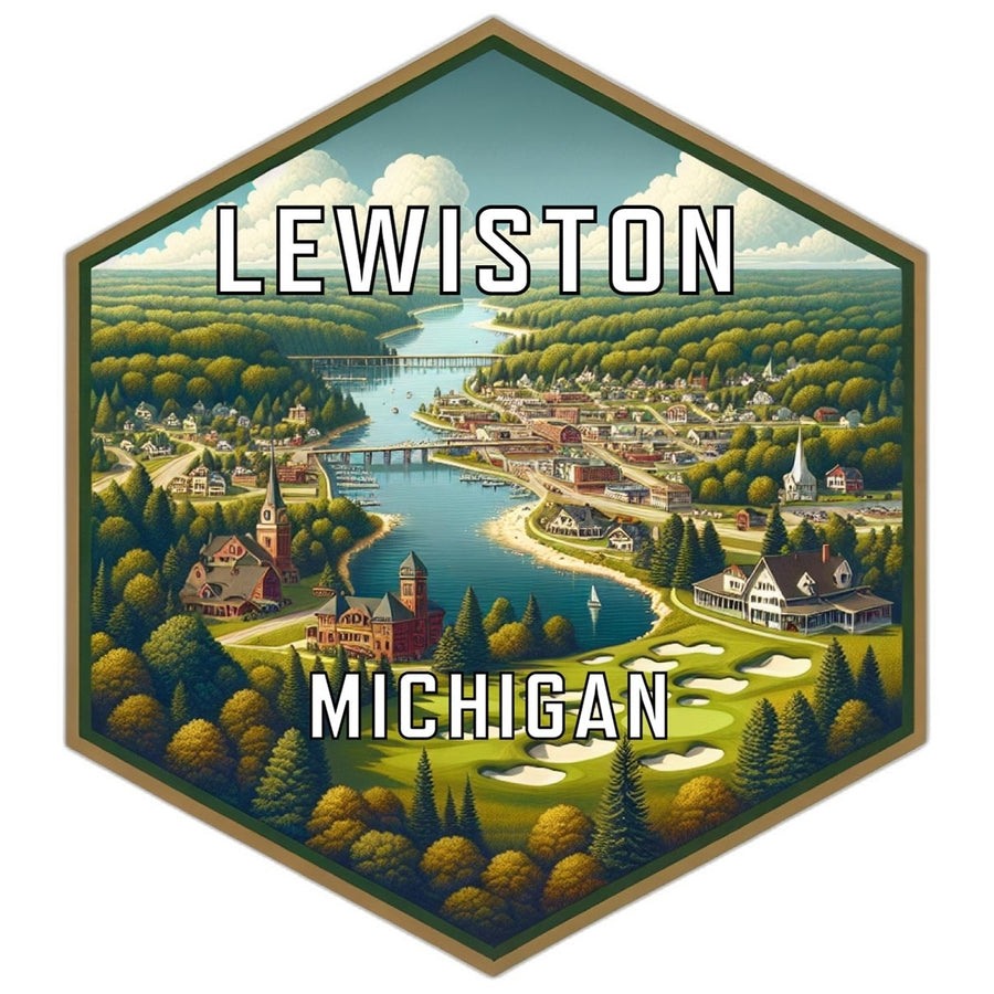 Lewiston Michigan Travel Destination Souvenir Vinyl Decal Sticker Image 1