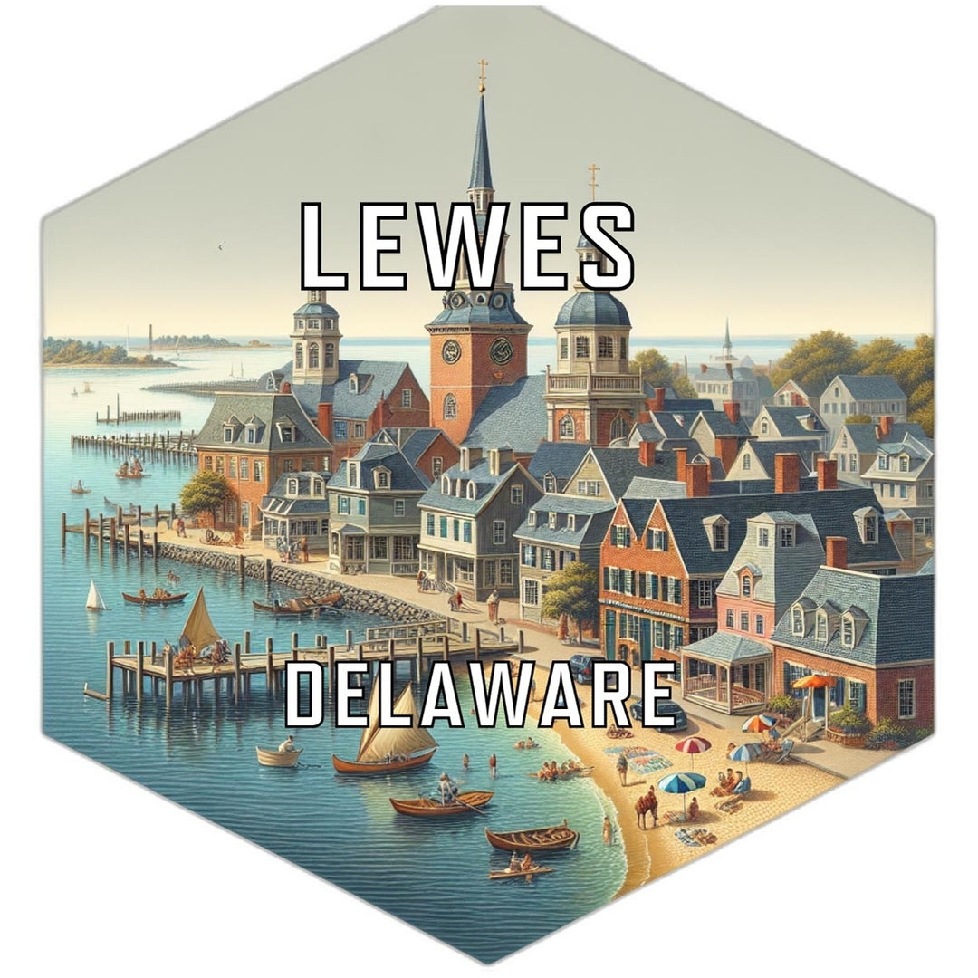 Lewes Delaware Travel Destination Souvenir Vinyl Decal Sticker Image 1