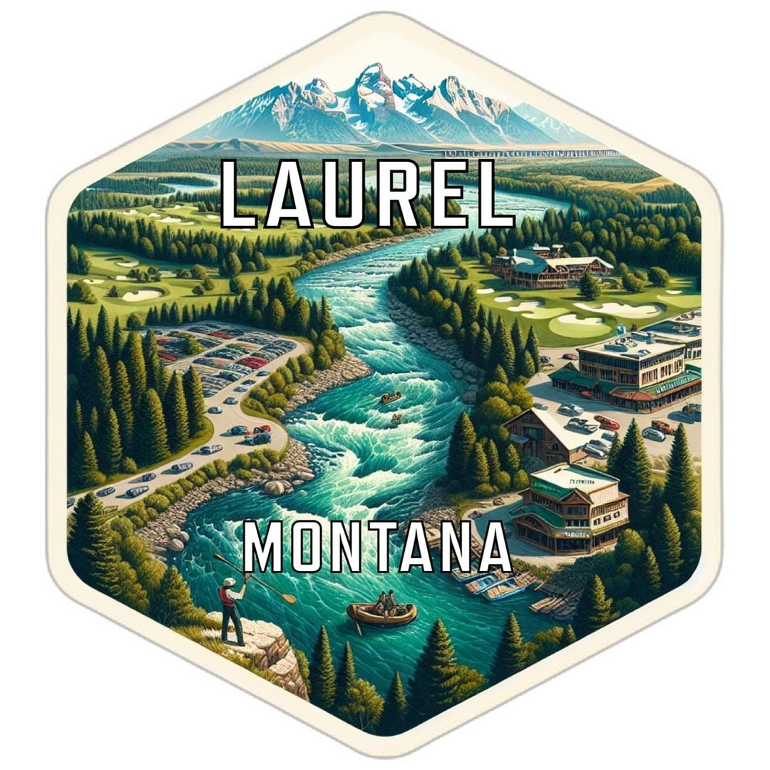 Laurel Montana Travel Destination Souvenir Vinyl Decal Sticker Image 1