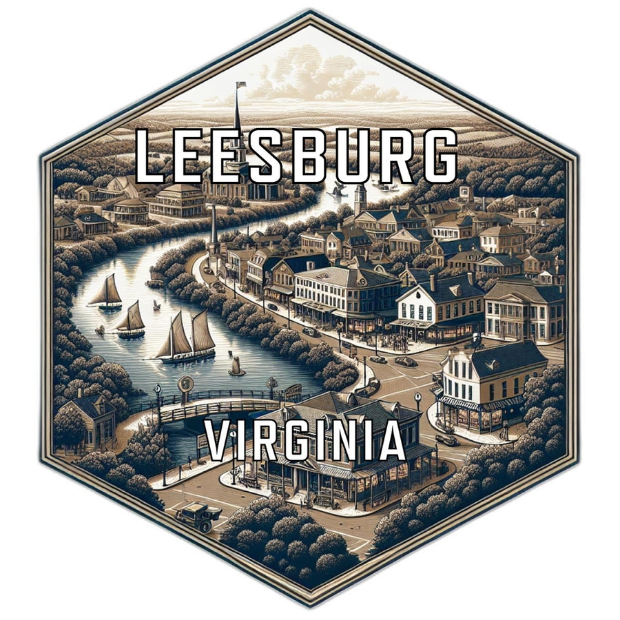 Leesburg Virginia Travel Destination Souvenir Vinyl Decal Sticker Image 1