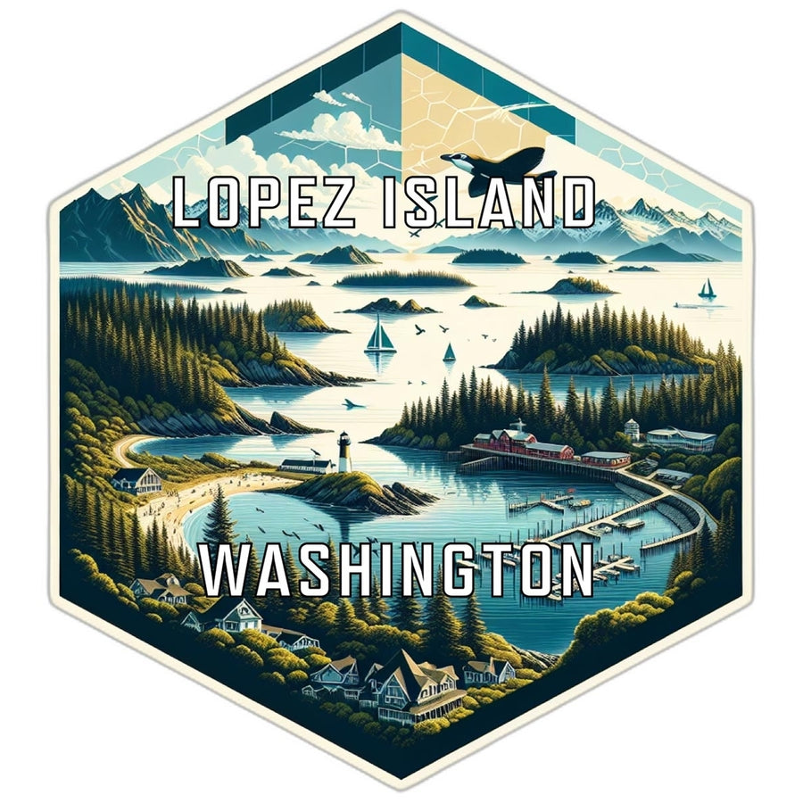 Lopez Island Washington Travel Destination Souvenir Vinyl Decal Sticker Image 1