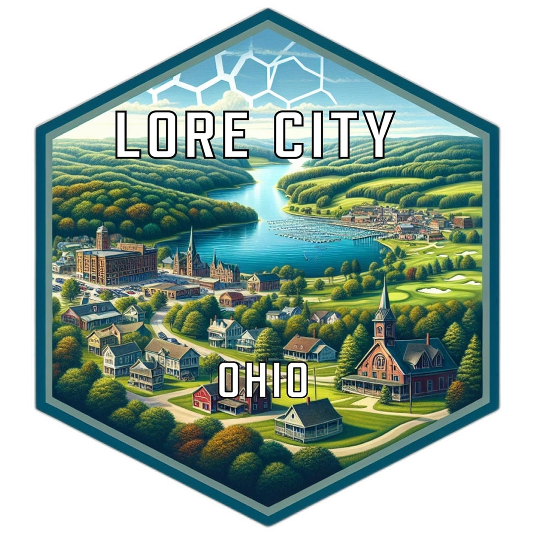 Lore City Ohio Travel Destination Souvenir Vinyl Decal Sticker Image 1