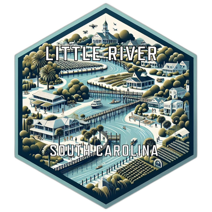 Little River South Carolina Travel Destination Souvenir Vinyl Decal Sticker Image 1