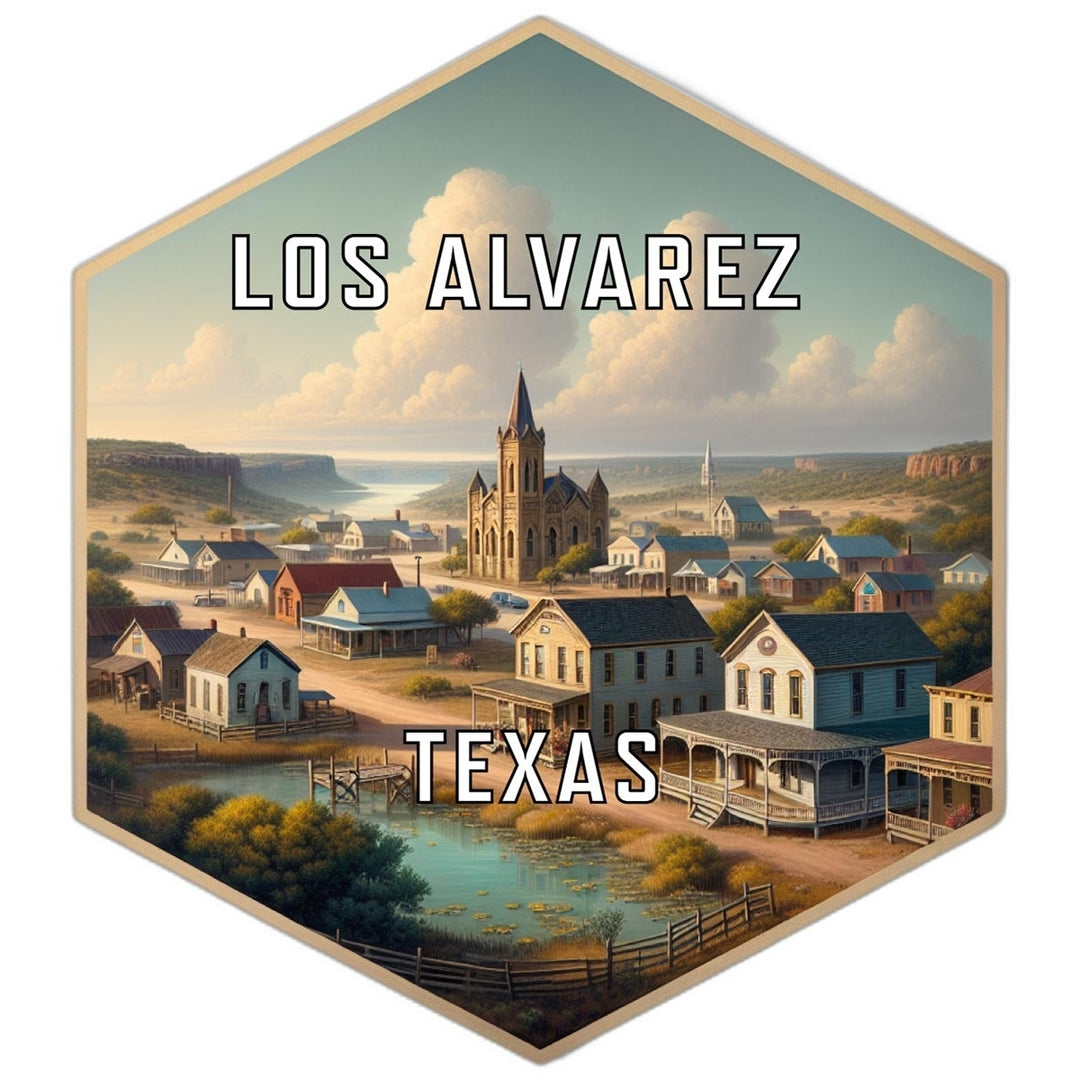 Los Alvarez Texas Travel Destination Souvenir Vinyl Decal Sticker Image 1