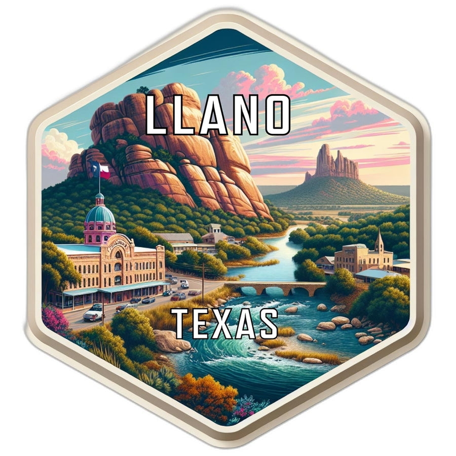 Llano Texas Travel Destination Souvenir Vinyl Decal Sticker Image 1