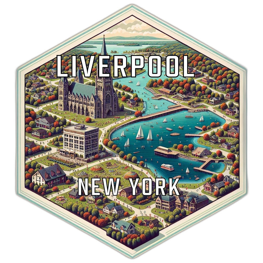 Liverpool York Travel Destination Souvenir Vinyl Decal Sticker Image 1