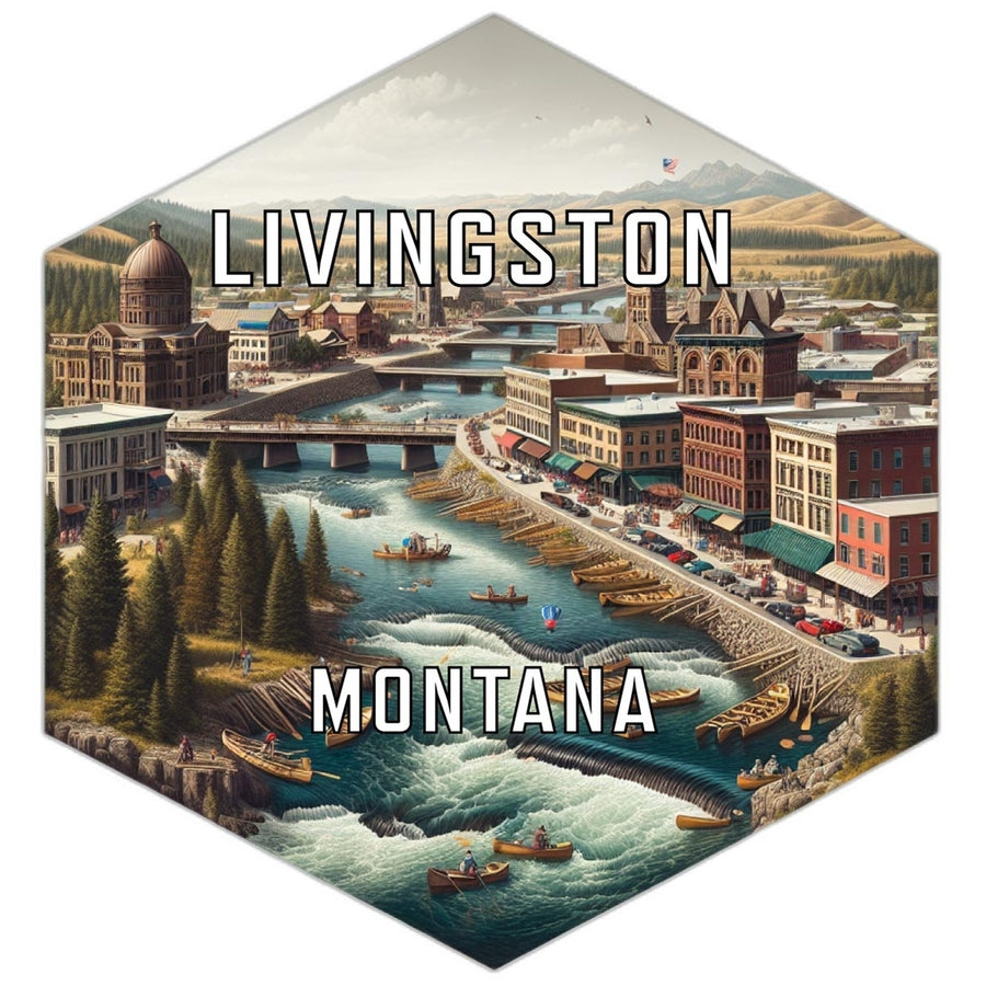 Livingston Montana Travel Destination Souvenir Vinyl Decal Sticker Image 1