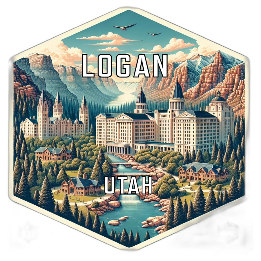 Logan Utah Travel Destination Souvenir Vinyl Decal Sticker Image 1