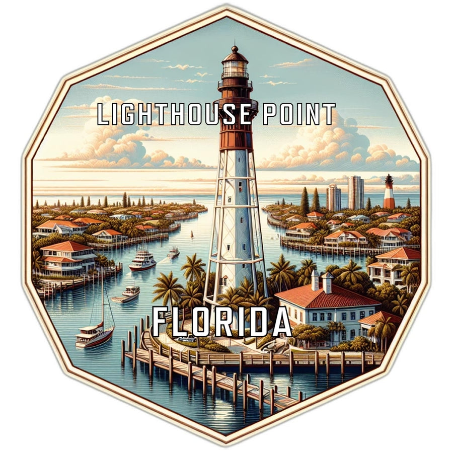 Lighthouse Point Florida Travel Destination Souvenir Vinyl Decal Sticker Image 1