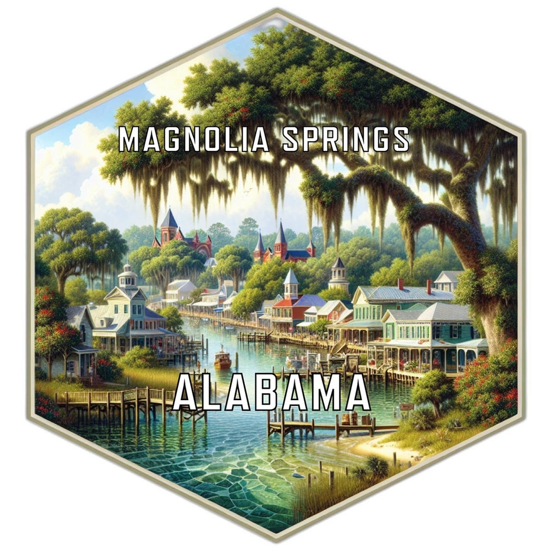 Magnolia Springs Alabama Travel Destination Souvenir Vinyl Decal Sticker Image 1