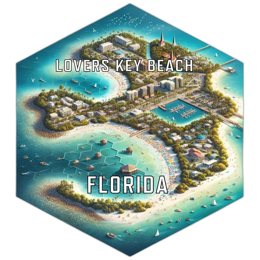 Lovers Key Beach Florida Travel Destination Souvenir Vinyl Decal Sticker Image 1