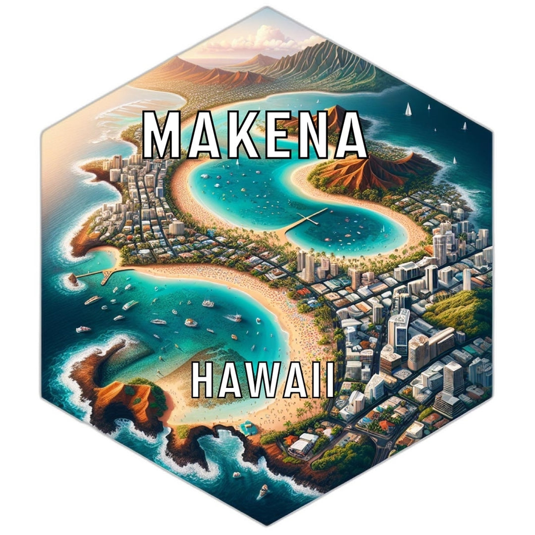 Makena Hawaii Travel Destination Souvenir Vinyl Decal Sticker Image 1