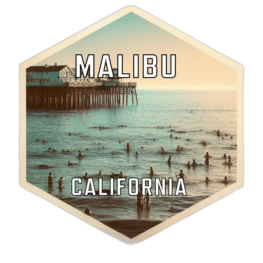 Malibu California Travel Destination Souvenir Vinyl Decal Sticker Image 1