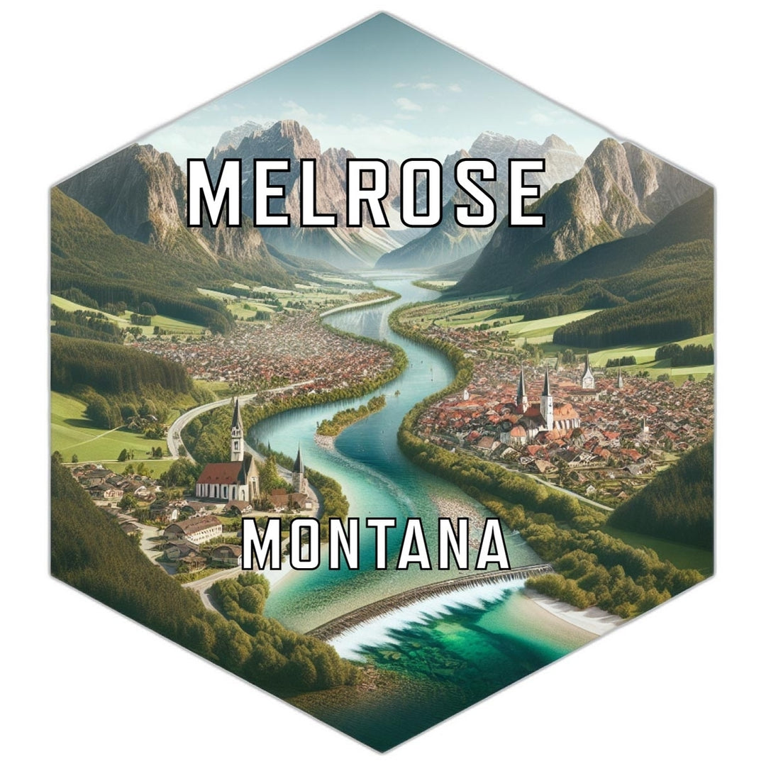 Melrose Montana Travel Destination Souvenir Vinyl Decal Sticker Image 1