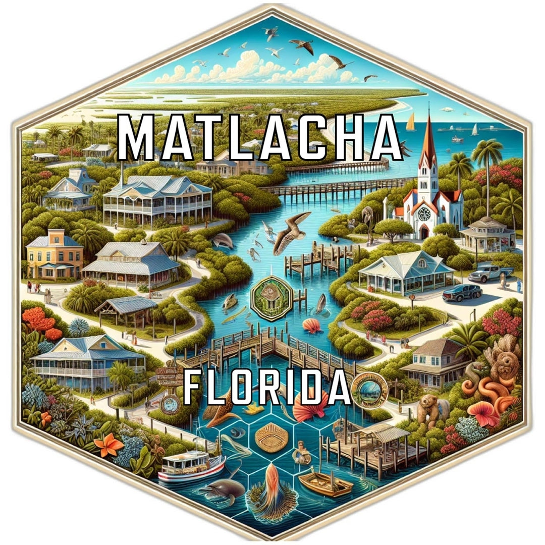 Matlacha Florida Travel Destination Souvenir Vinyl Decal Sticker Image 1