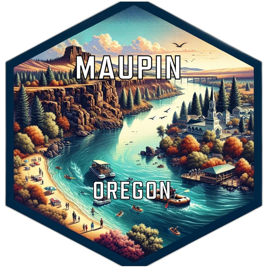 Maupin Oregon Travel Destination Souvenir Vinyl Decal Sticker Image 1