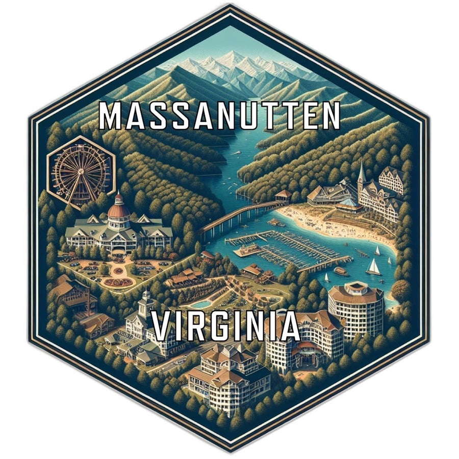 Massanutten Virginia Travel Destination Souvenir Vinyl Decal Sticker Image 1