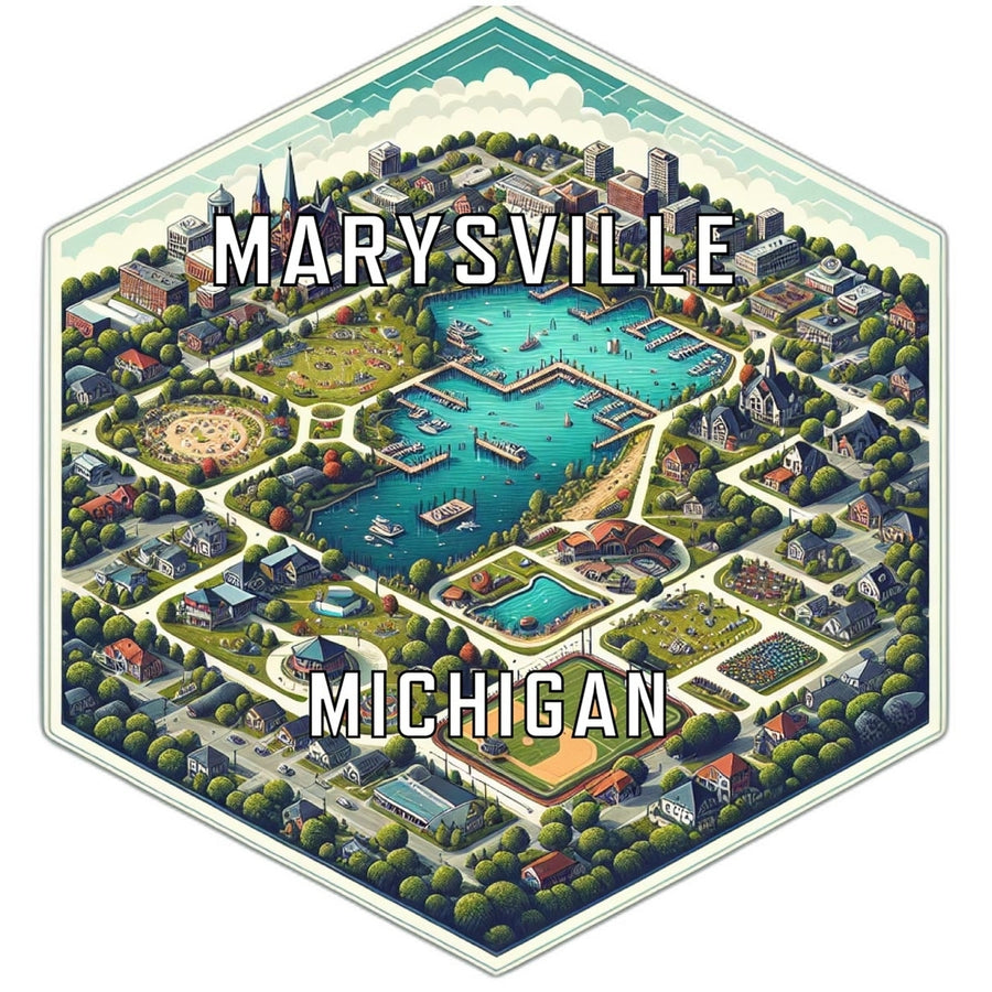 Marysville Michigan Travel Destination Souvenir Vinyl Decal Sticker Image 1