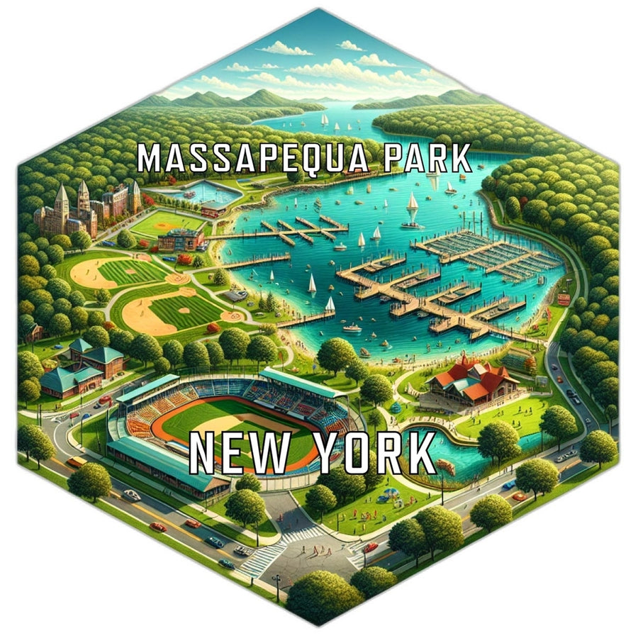 Massapequa Park York Travel Destination Souvenir Vinyl Decal Sticker Image 1