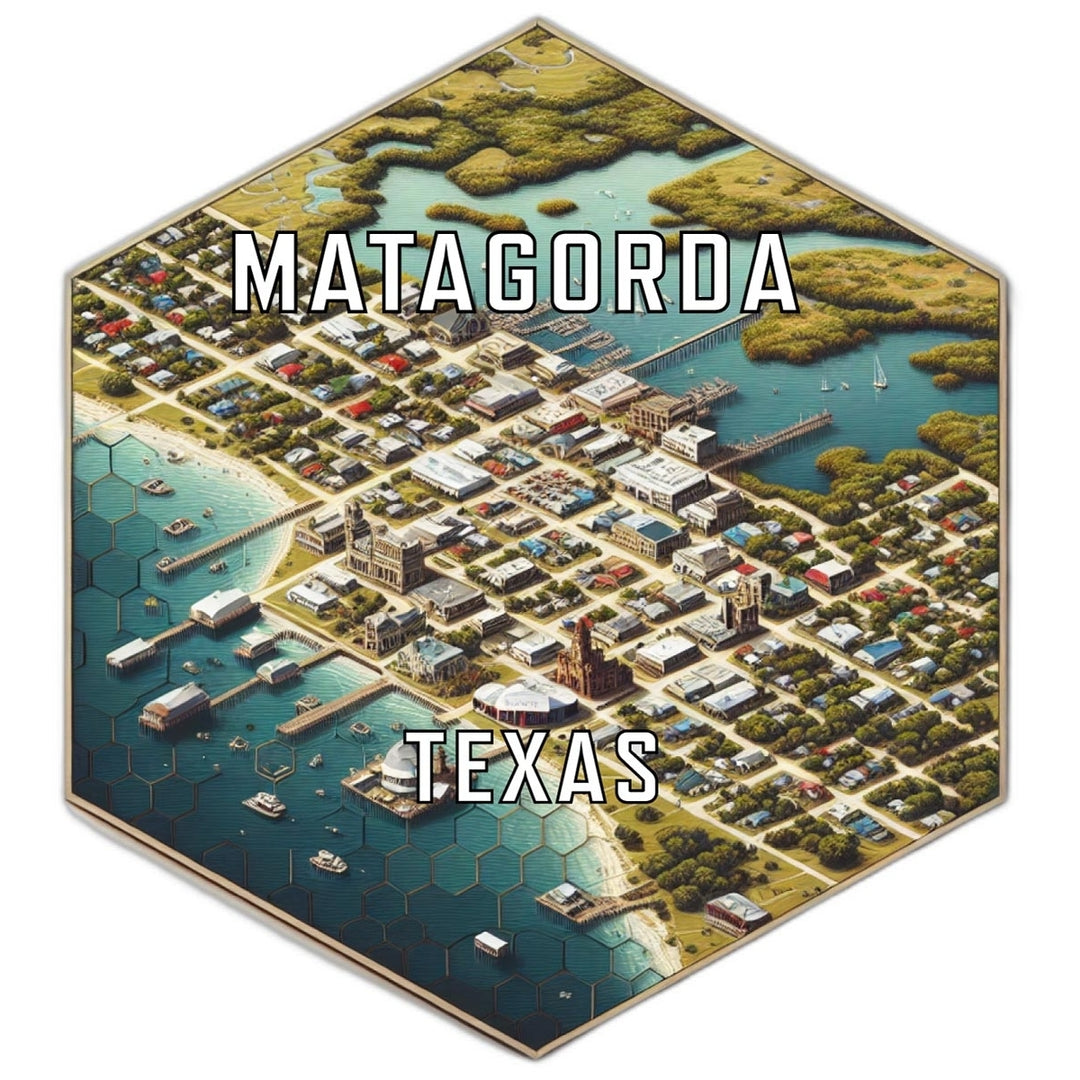 Matagorda Texas Travel Destination Souvenir Vinyl Decal Sticker Image 1