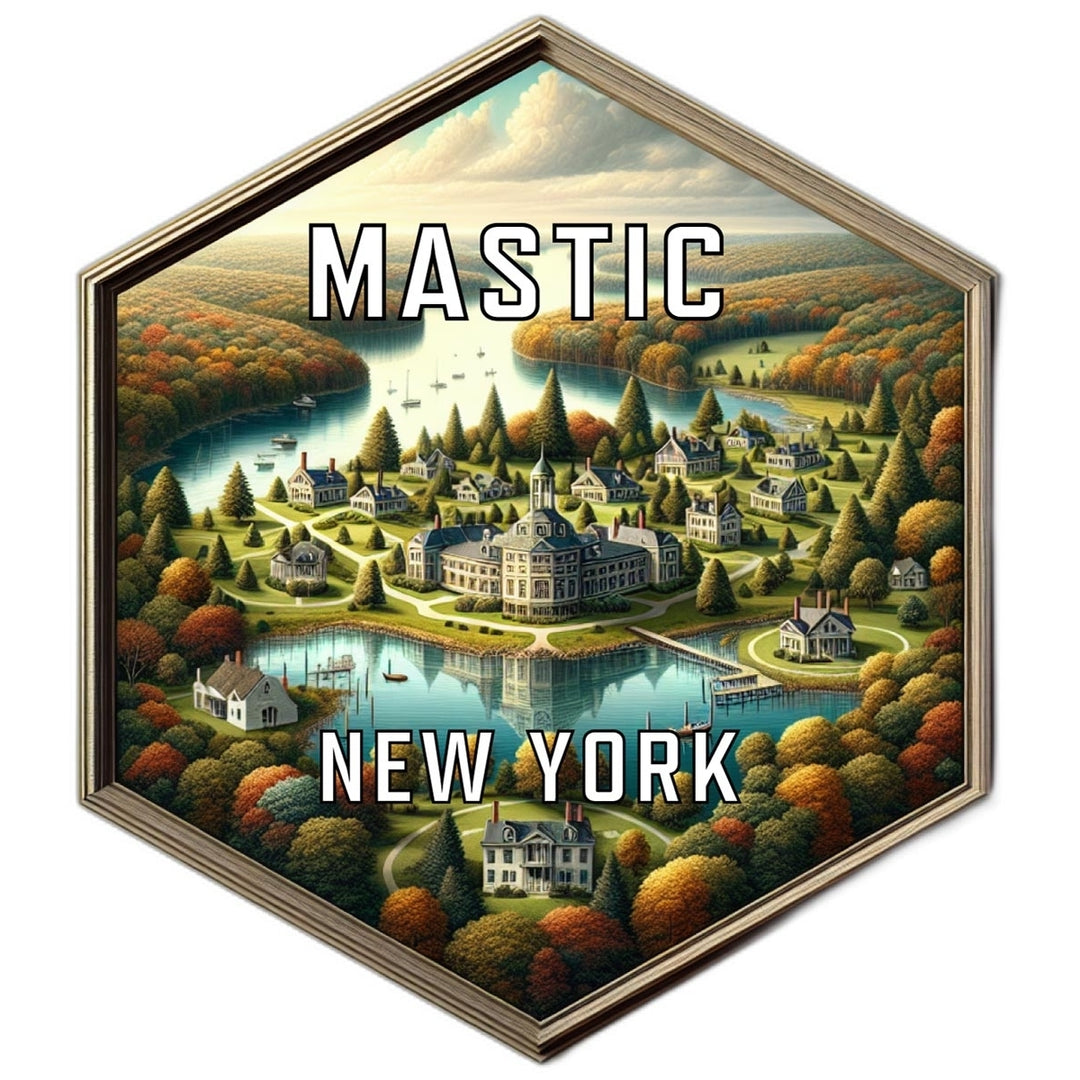 Mastic York Travel Destination Souvenir Vinyl Decal Sticker Image 1