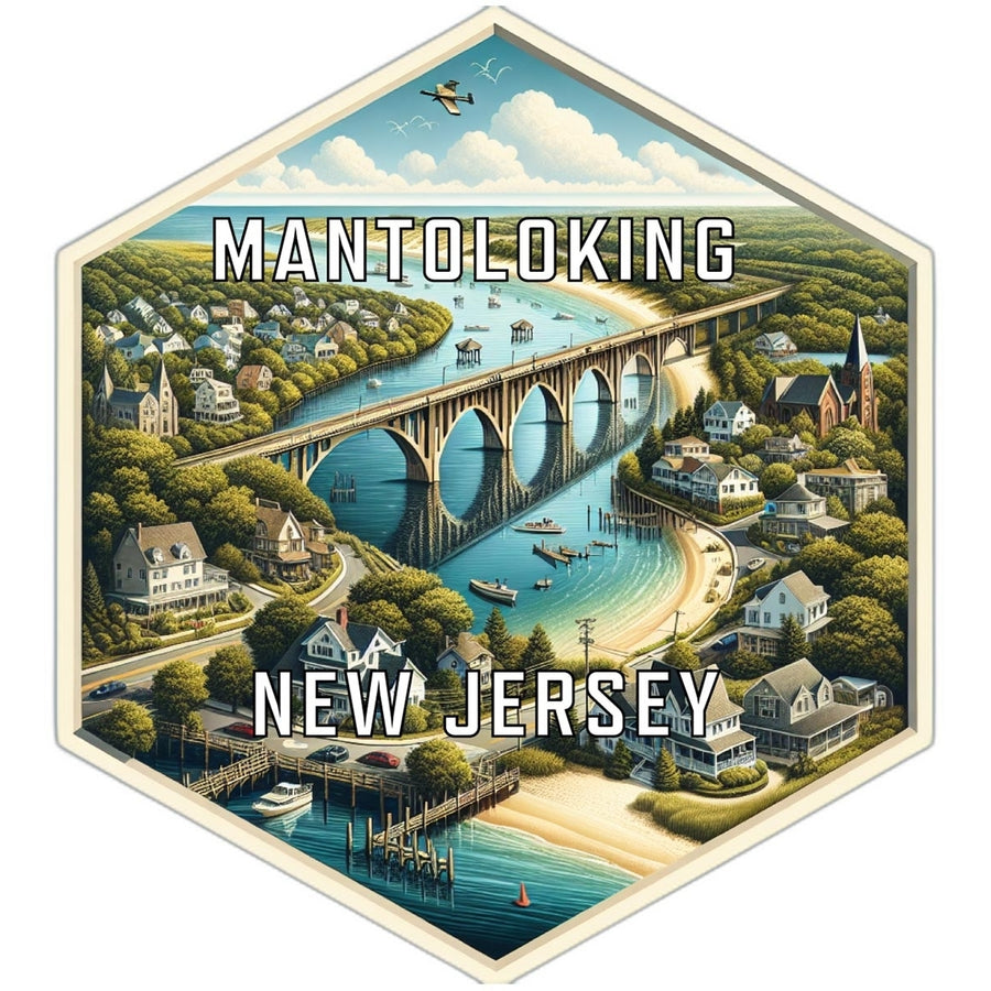 Mantoloking Jersey Travel Destination Souvenir Vinyl Decal Sticker Image 1